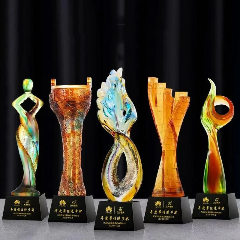 Art Glass Awards Trophies high quality